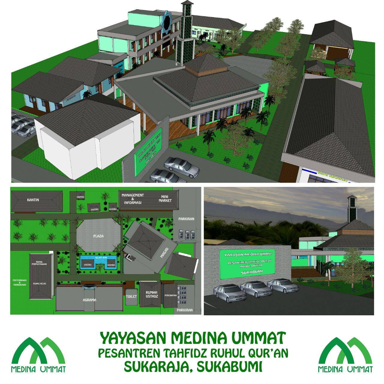 Pembangunan Masjid dan Pasantren Yayasan Medina Ummat